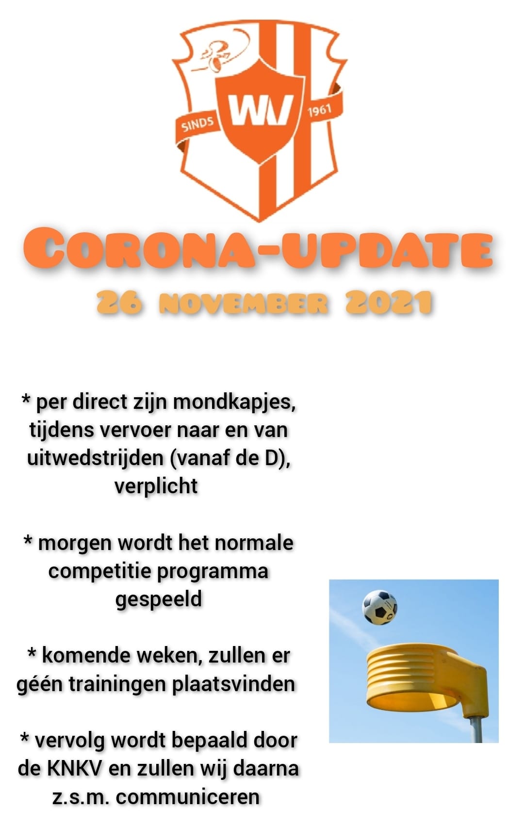 Corona protocol vanaf 26 november